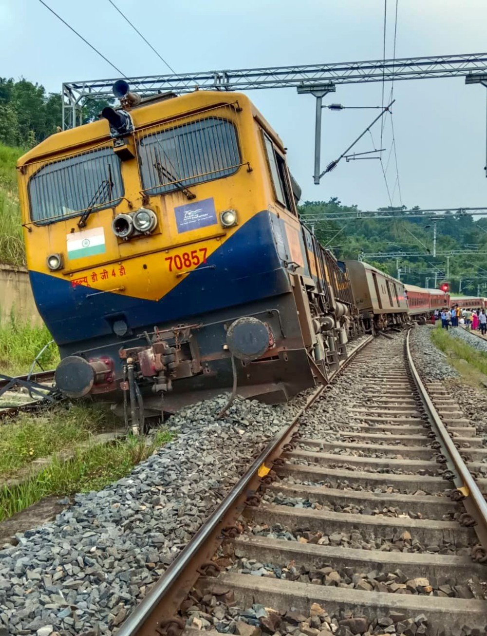 Dima Hasao : Derailed coaches of the Agartala-Mumbai Lokmanya Tilak Express train are seen after the accident, in Dima Hasao district of Assam on Thursday, October 17, 2024. (Photo: IANS)